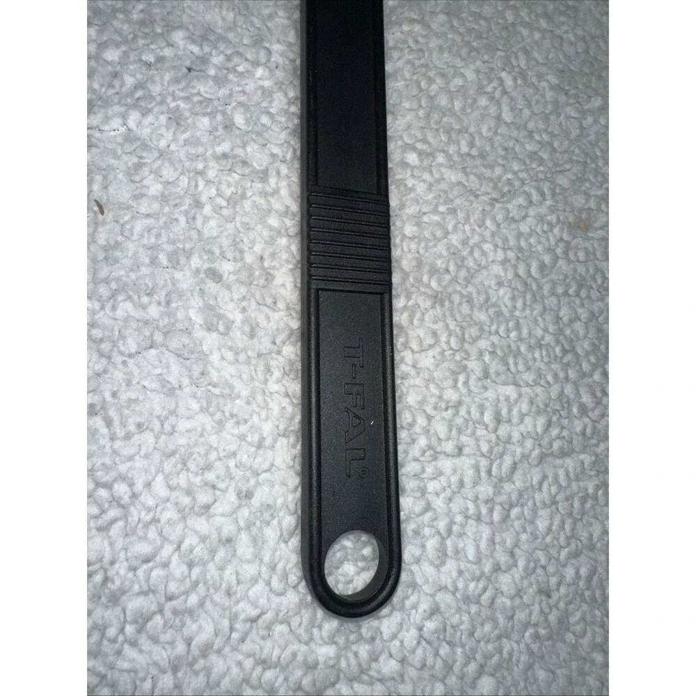 Vintage T-Fal Black Nylon Solid Spoon Ladle, 12 Inches Long Made In Canada